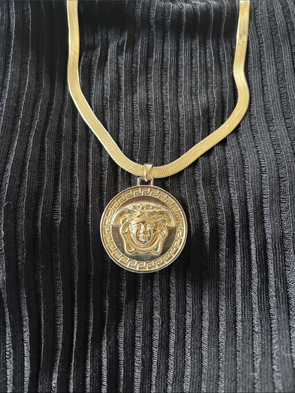 Versace gold plated necklace, custom Italian chain